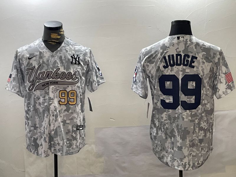Men New York Yankees 99 Judge Camo Joint Name 2024 Nike MLB Jersey style 2